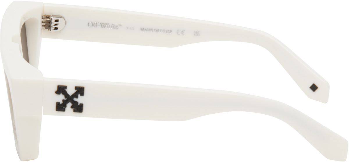 【送料&関税込】Off-White Oregon Sunglasses - Unisex Off-White White & Gray Oregon Sunglasses Off-White