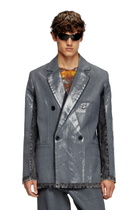 Diesel Denim blazer with half coating - Denim Jackets Mens in Multicolor