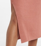 Loro Piana Coimbra ribbed-knit midi skirt