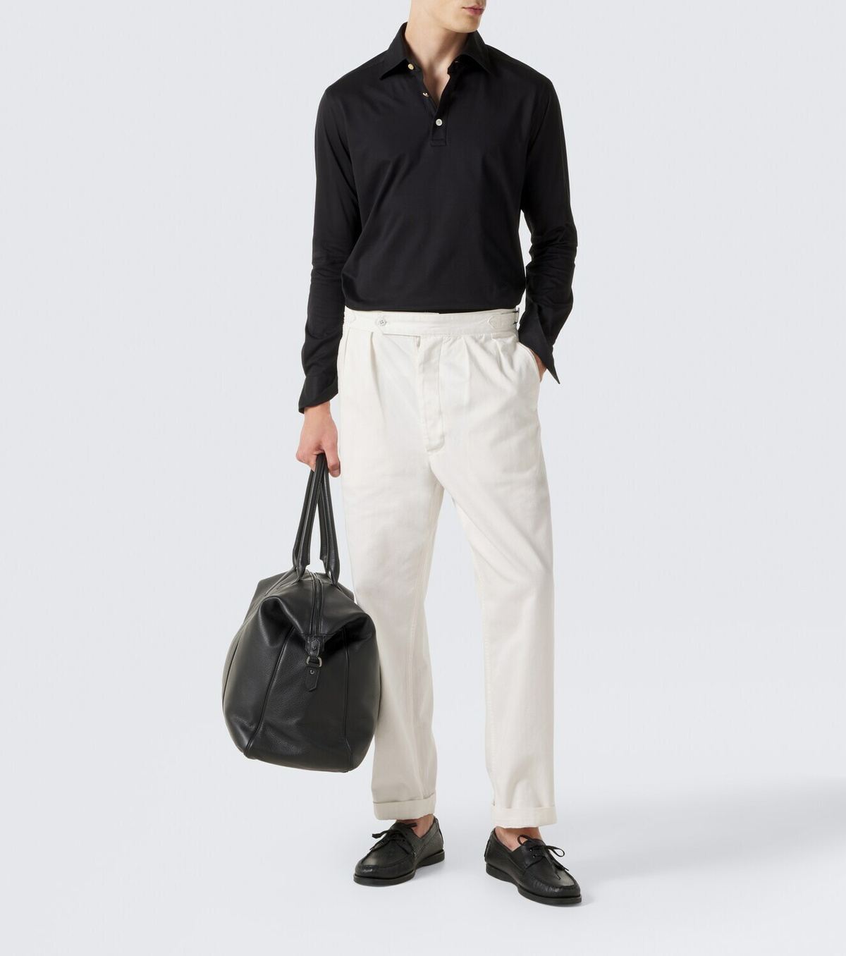 Kiton Cotton poplin polo top