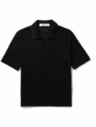 Séfr - Mate Linen Polo Shirt - Black