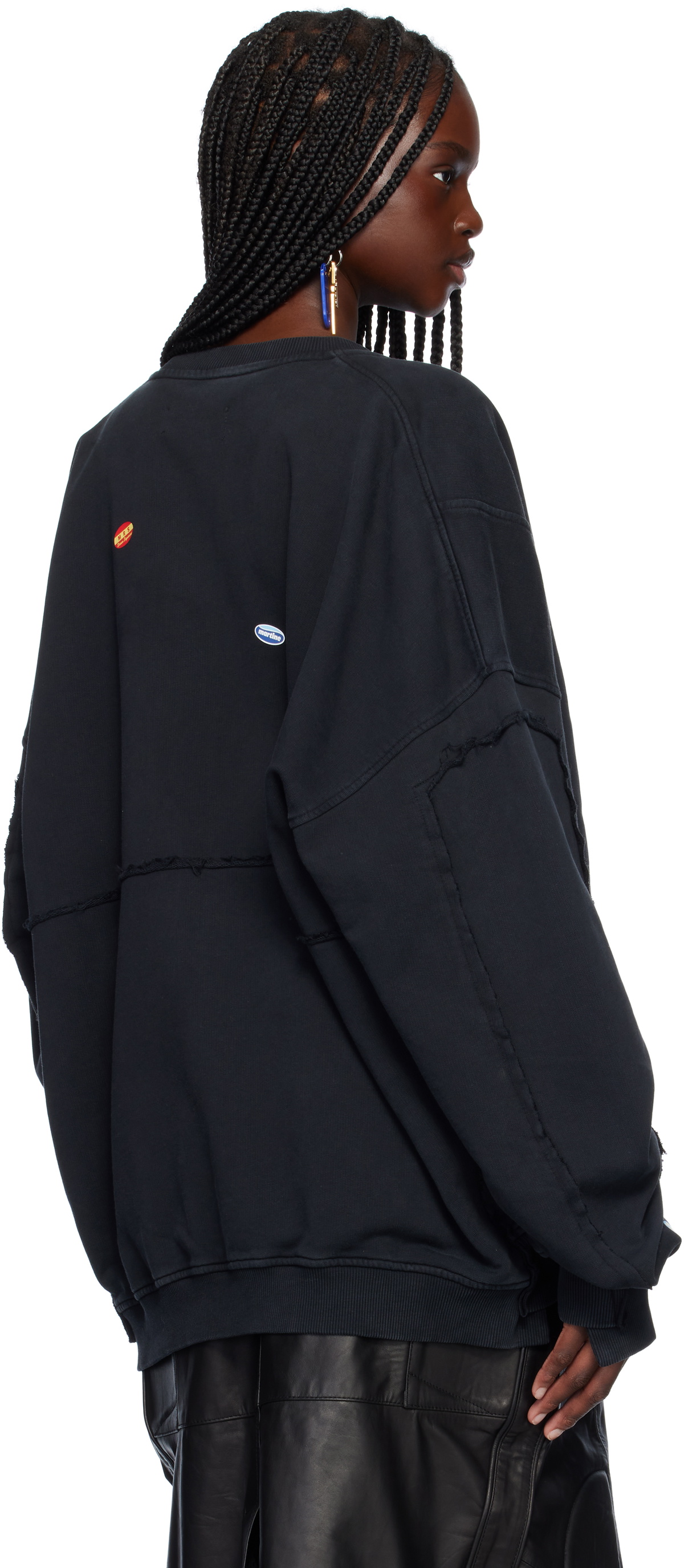 Martine Rose Black Zip Up Crew Jacket Martine Rose