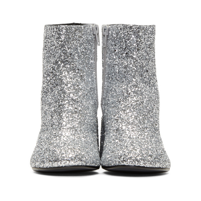 ★送料・関税込【MM6】GLITTER ANKLE BOOTS S66WU0090P5001H0535 Glitter ankle boots MM6 Metallic size 38.5 EU in Glitter