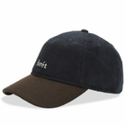 Foret Men's Hawk Corduroy Wool Cap in Navy/Brown 