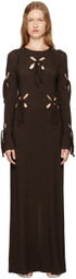 J.Kim Brown Petal Maxi Dress