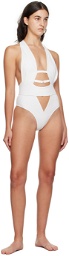 Agent Provocateur White Anja Swimsuit