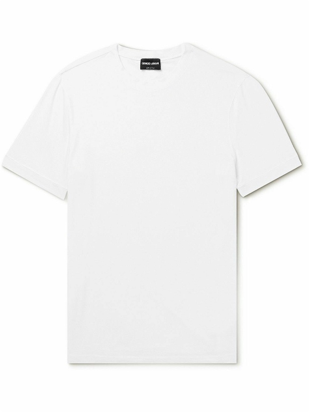 Photo: Giorgio Armani - Stretch-Jersey T-Shirt - White
