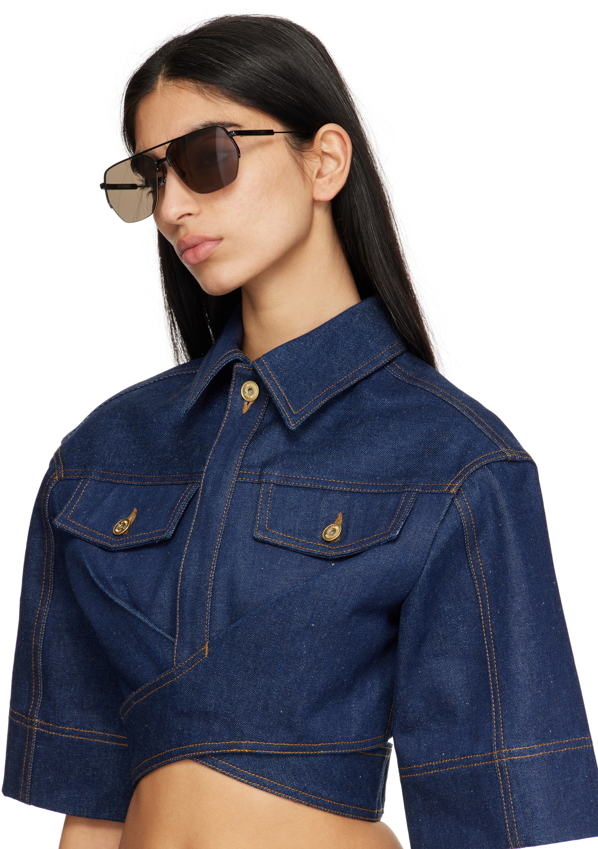 JACQUEMUS Black 'Les lunettes Aviador' Sunglasses