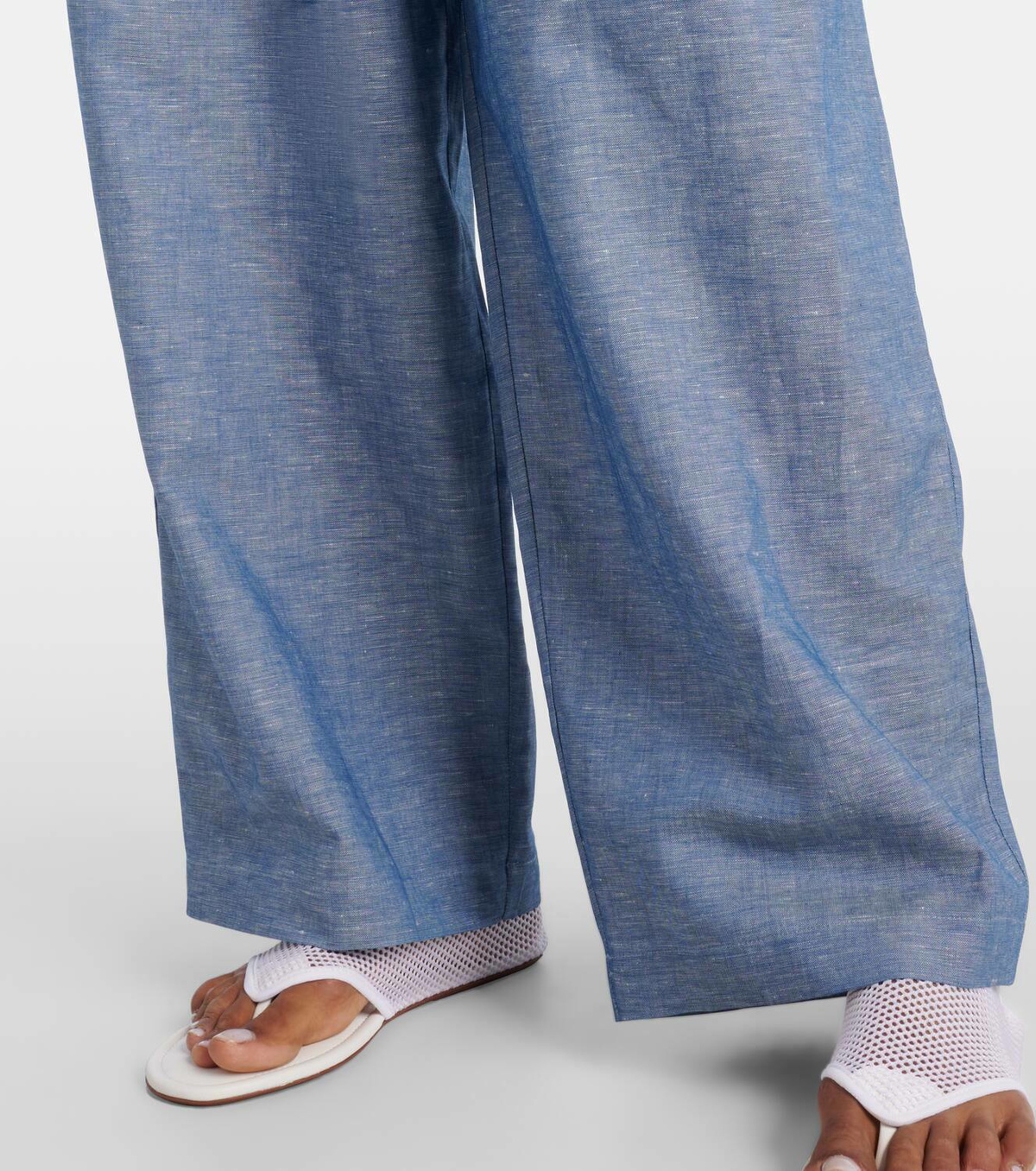 Alaïa Cotton and linen wide-leg pants