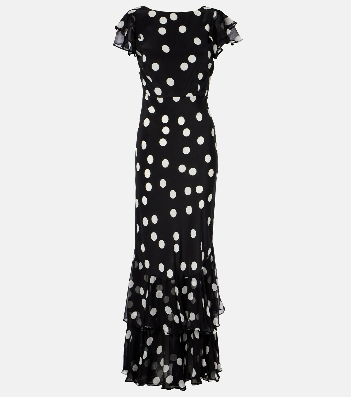 Rixo Ordinia polka-dot silk cocktail dress