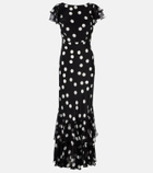 Rixo Ordinia polka-dot silk cocktail dress