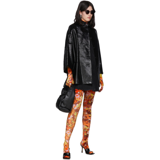 Richard Quinn Orange Floral Turtleneck