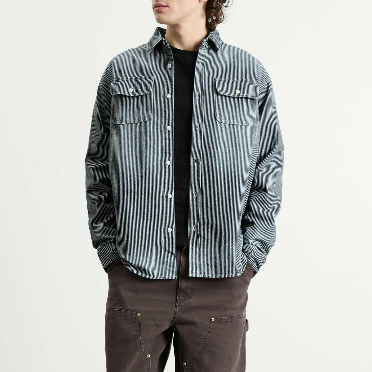 thisisneverthat Men's Hickory Denim Shirt in Indigo