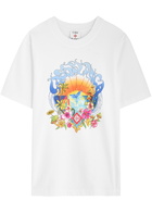 Casablanca Surf Trip Printed Cotton T-shirt White