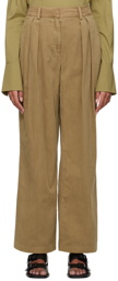 Staud Khaki Luisa Trousers