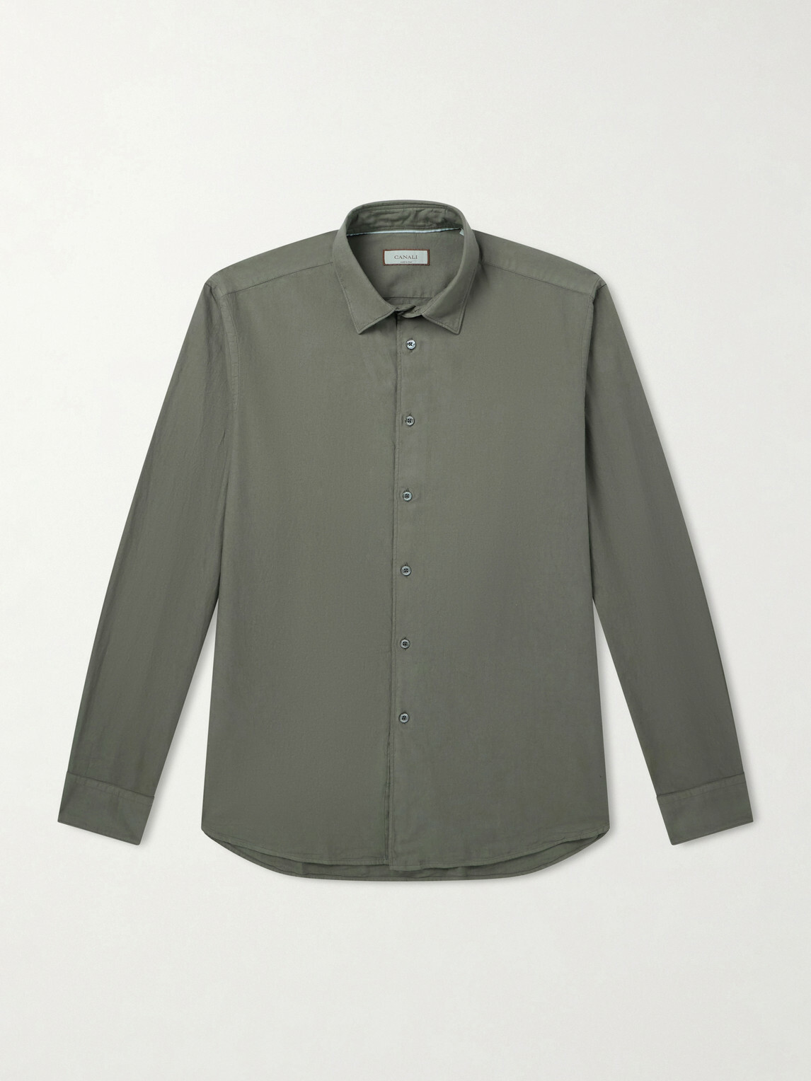Canali - Cotton-Poplin Shirt - Green
