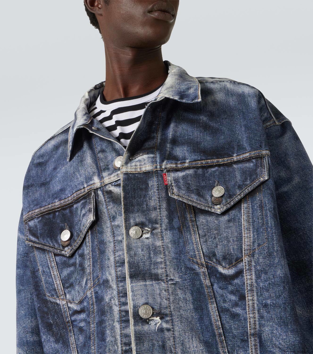 ジャケット Junya Watanabe Junya Watanabe x Levi'sR shirt denim jacket Junya Watanabe x Levi's Selvedge Denim Jacket in Indigo | FWRD
