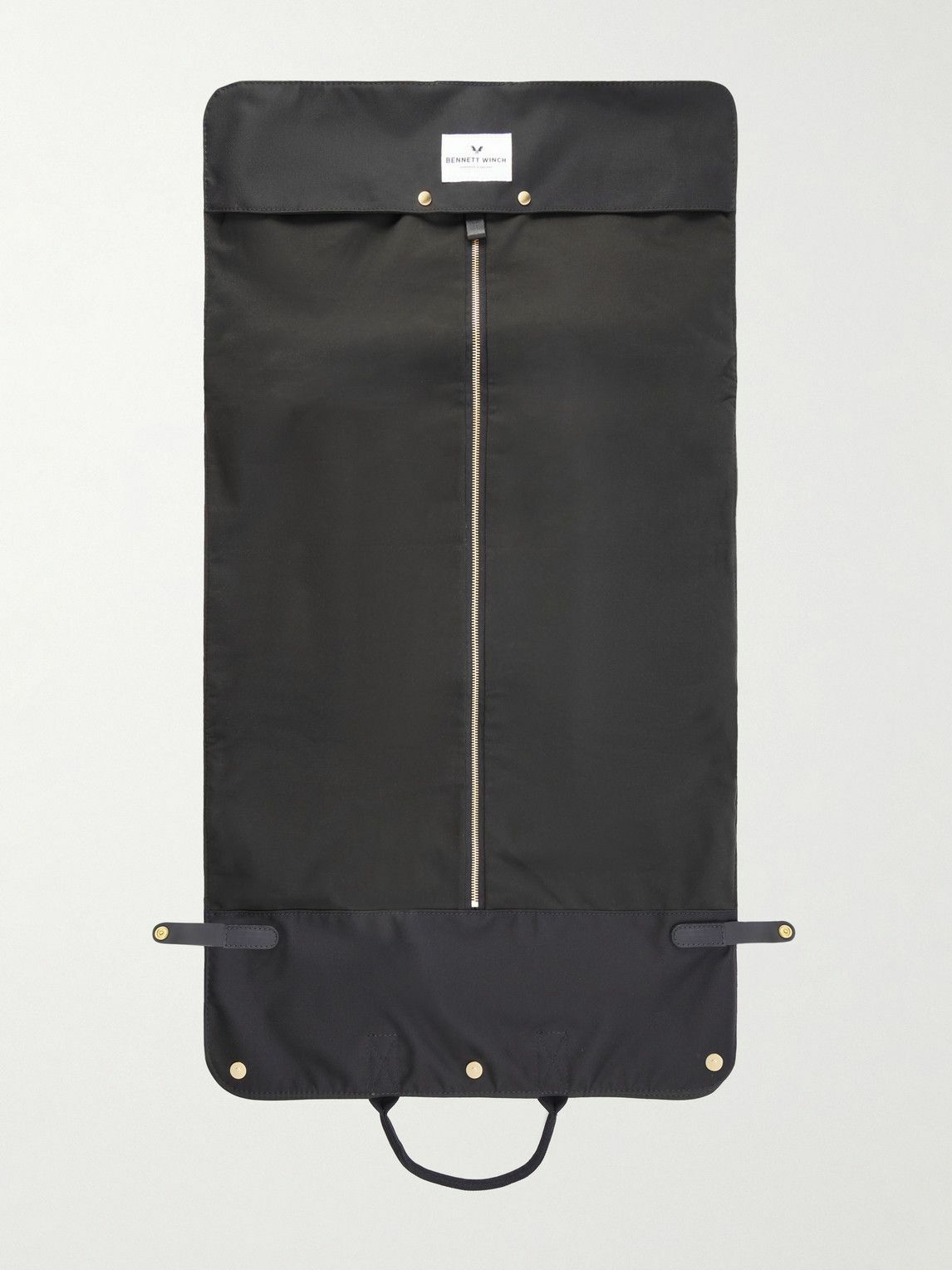Bennett Winch - Trifold Leather-Trimmed Cotton-Canvas Suit Carrier