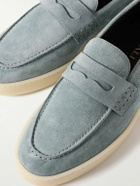 Canali - Suede Penny Loafers - Blue