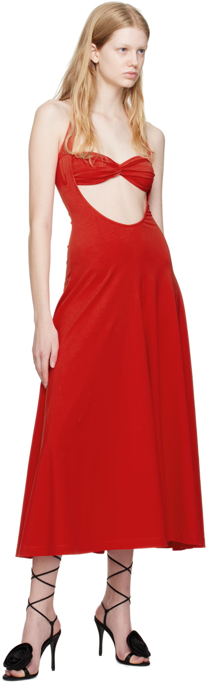 Beaufille Red Baes Midi Dress