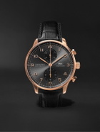IWC Schaffhausen - Portugieser Automatic Chronograph 41mm 18-Karat Gold and Alligator Watch, Ref. No. IW371610