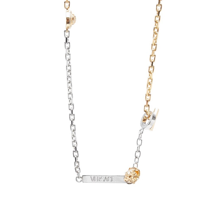 Photo: Versace Men's Small Medusa Medallion Chain Necklace in Gold