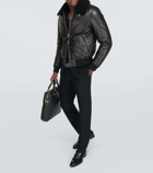 Tom Ford Shearling-trimmed leather jacket