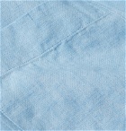 Dunhill - Button-Down Collar Linen Shirt - Blue