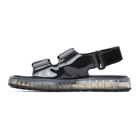 Joshua Sanders Black PVC Transparent Sole Sandals