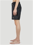 Versace - La Greca Jacquard Print Swim Shorts in Black