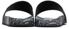 Versace Black & Grey La Greca Sandals