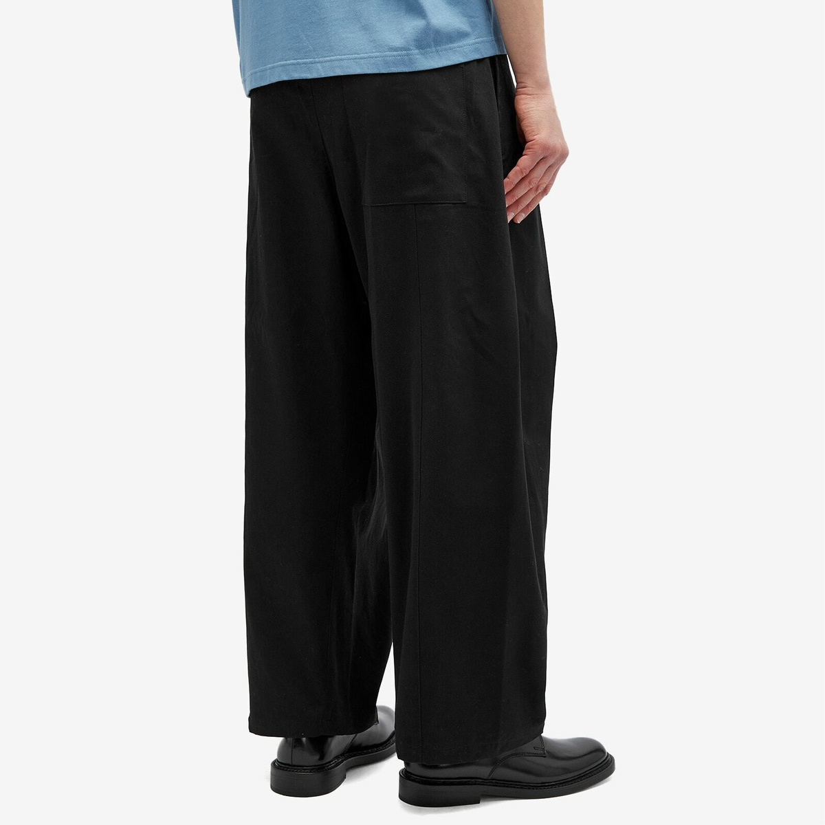 Sage Nation Men's Box Pleat Trouser in Black SAGE NATION