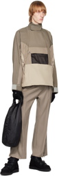 meanswhile Taupe Graduation Combine Jacket