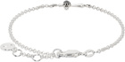 Stolen Girlfriends Club SSENSE Exclusive Silver Gothic Side Cross Bracelet