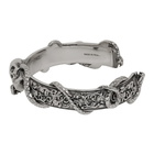 Alexander McQueen Silver Skull and Snake Bracelet