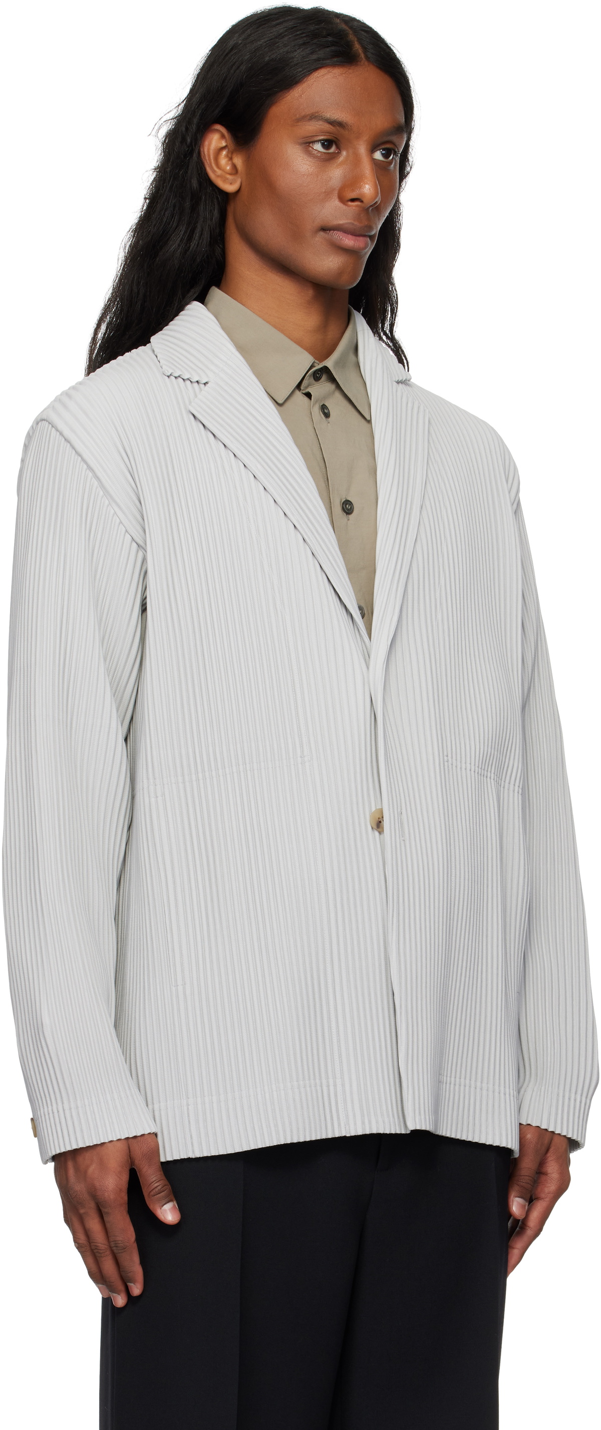 HOMME PLISSÉ ISSEY MIYAKE Gray Basics Blazer Homme Plisse Issey Miyake