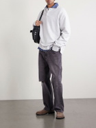 Acne Studios - Embroidered Organic Cotton-Blend Jersey Henley Sweatshirt - Gray