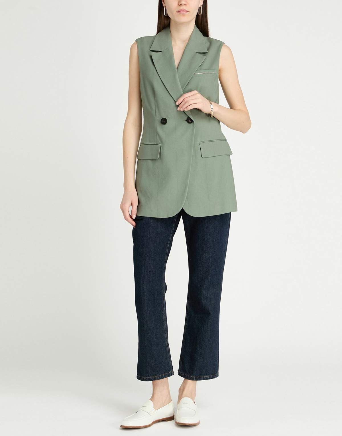 Peserico Womens Blazer in Military green