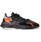 adidas Originals - Nite Jogger Suede and Rubber-Trimmed Mesh and Ripstop Sneakers - Men - Black