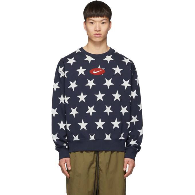 Photo: Nike Navy Fleece Star Crew Sweatshirt