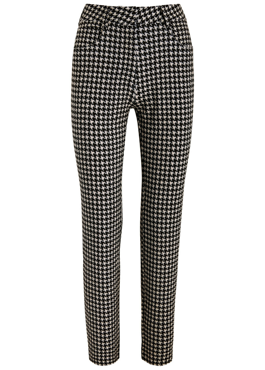 Norma Kamali Printed Stretch-jersey Trousers Black