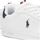 Polo Ralph Lauren Men's Heritage Court Sneakers in White/Navy/Red