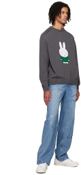 Pop Trading Company Gray Miffy Embroidered Sweater