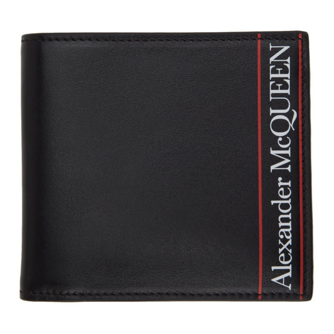 Photo: Alexander McQueen Black and Red Logo Bifold Wallet