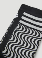Graphic Intarsia Socks in Black