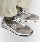 New Balance - M997 Suede, Leather and Mesh Sneakers - Gray