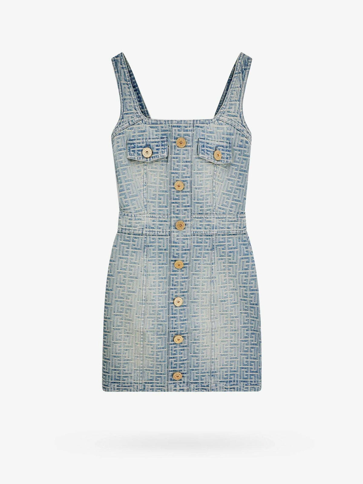 blue dress for baby girl Balmain Blue Cotton Casual Dress – Ask Me Wear main image 0