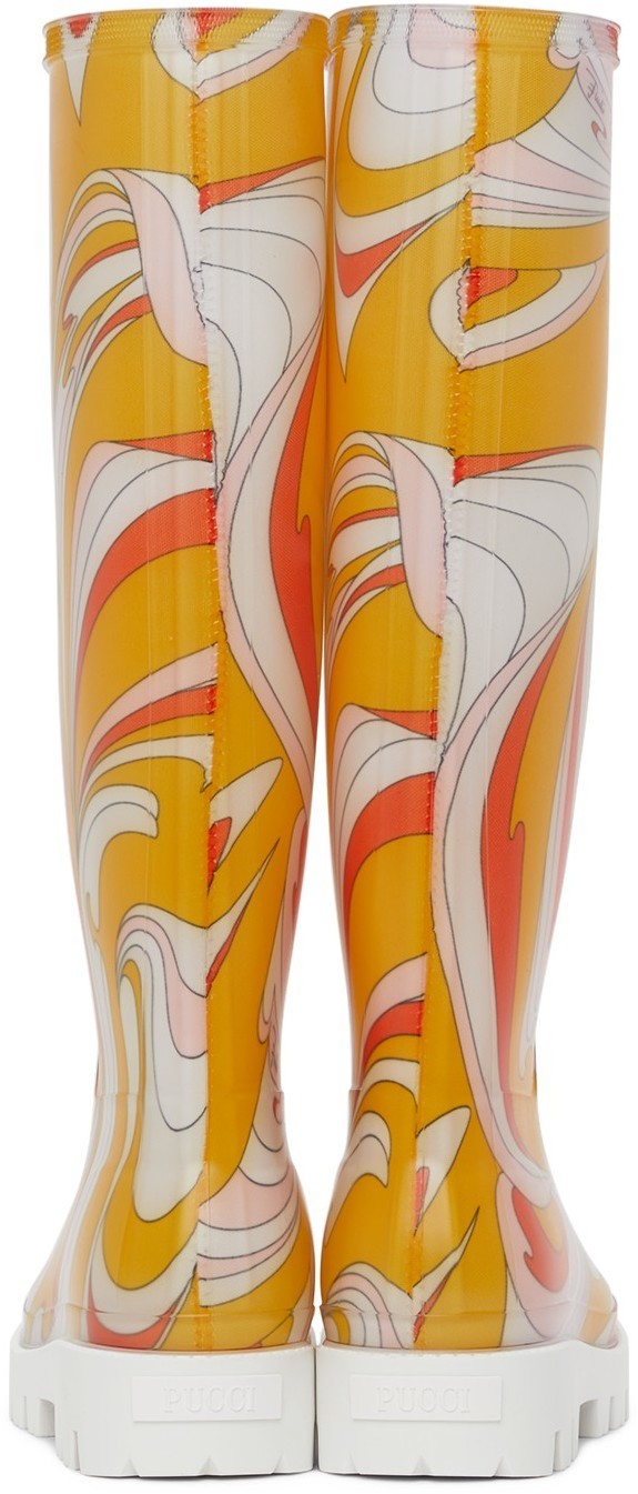 Emilio Pucci Multicolor Vortici-Print Rain Boots Emilio Pucci