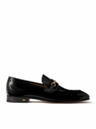 TOM FORD - Bailey Embellished Patent-Leather Penny Loafers - Black