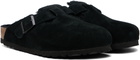 Birkenstock Black Regular Boston Shearling Loafers